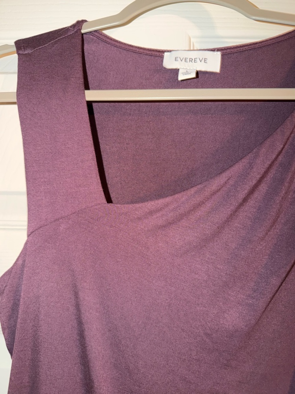 Evereve Plum Asymmetric Neck Sleeveless Tank - Picture 8 of 10